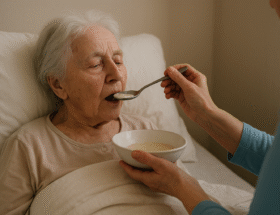 persona anziana nutrita