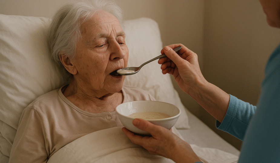 persona anziana nutrita